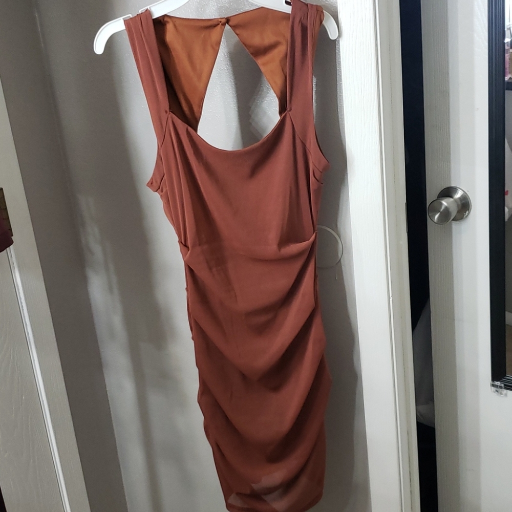 Burnt orange cute and sexy dress